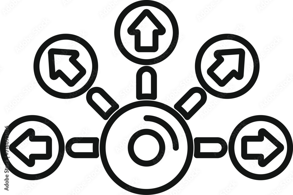 Choice pointer icon outline vector. Online index variety. Collection gear Choice pointer icon outline vector. Online index variety. Collection gear