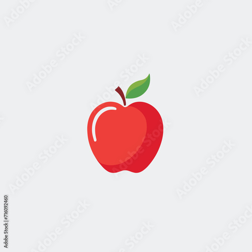 Red apple icon logo design vector illustration
