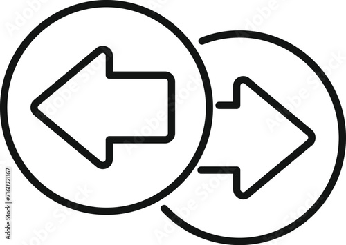 Choice report icon outline vector. Sign object. Report grid box
