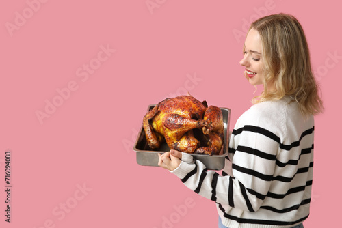 Beautiful young woman with ...