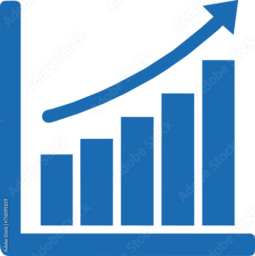 economy chart concept  icon  vector illustration