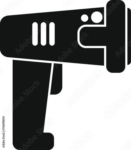 Handle bar code scanner icon simple vector. Check ticket. App finger