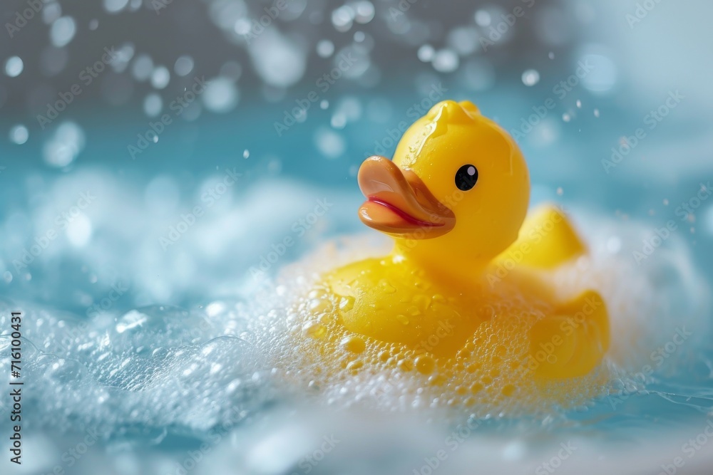 Rubber duck during bathing Rubber duck during bathing