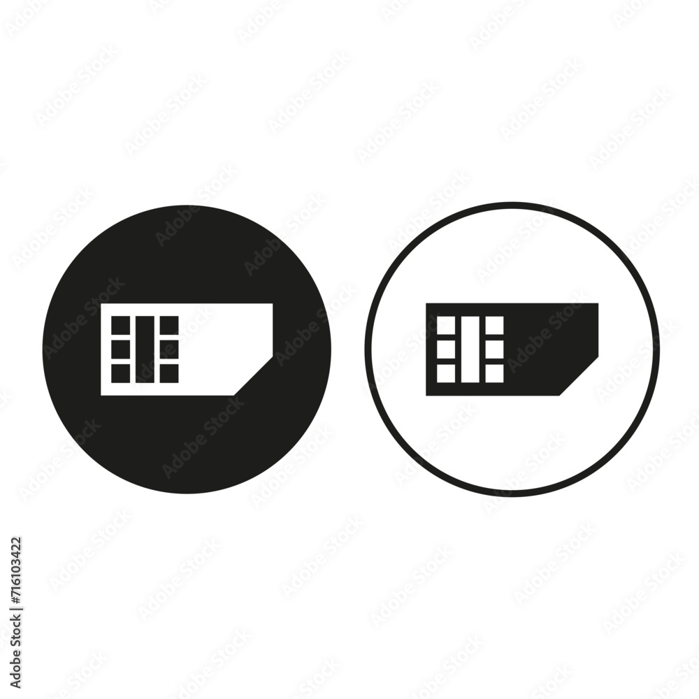 Sim card icon symbol. Sim card, mobile slot icon. Vector illustration. EPS 10. Sim card icon symbol. Sim card, mobile slot icon. Vector illustration. EPS 10.