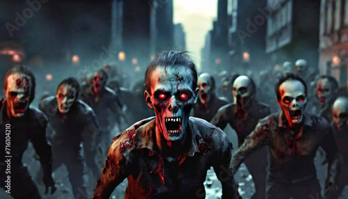 Zombies in a Crowded Street photo