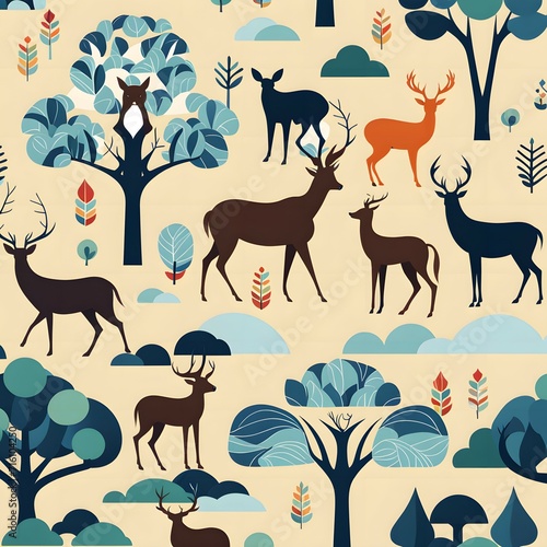 beautiful animal decoration pattern design art images from AI generated art