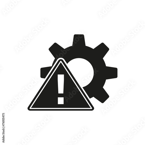 Failure glyph icon. Vector illustration. EPS 10.