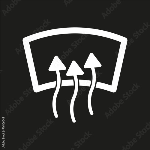 Rear window defrost dashboard icon. Vector illustration. EPS 10.