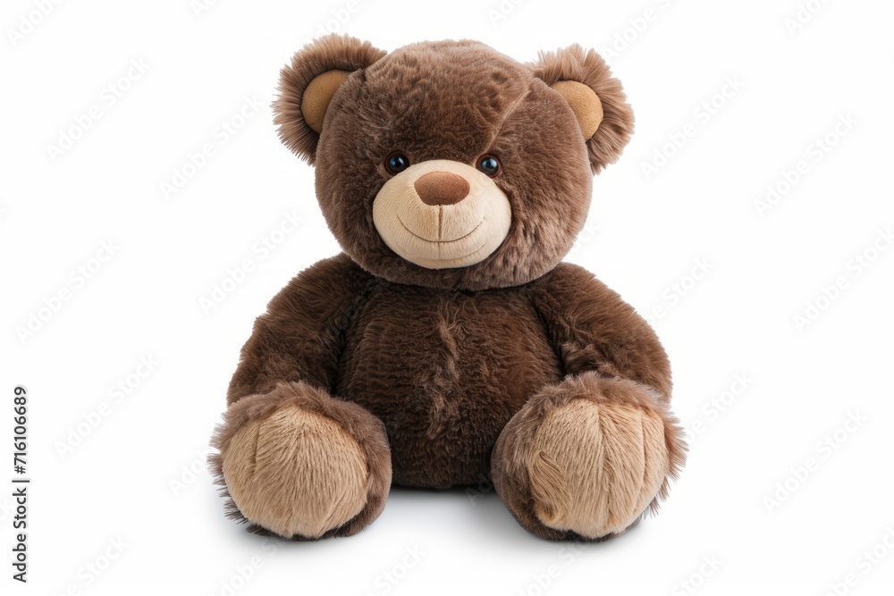 Fototapeta premium Bear plush toy on white background with clipping path