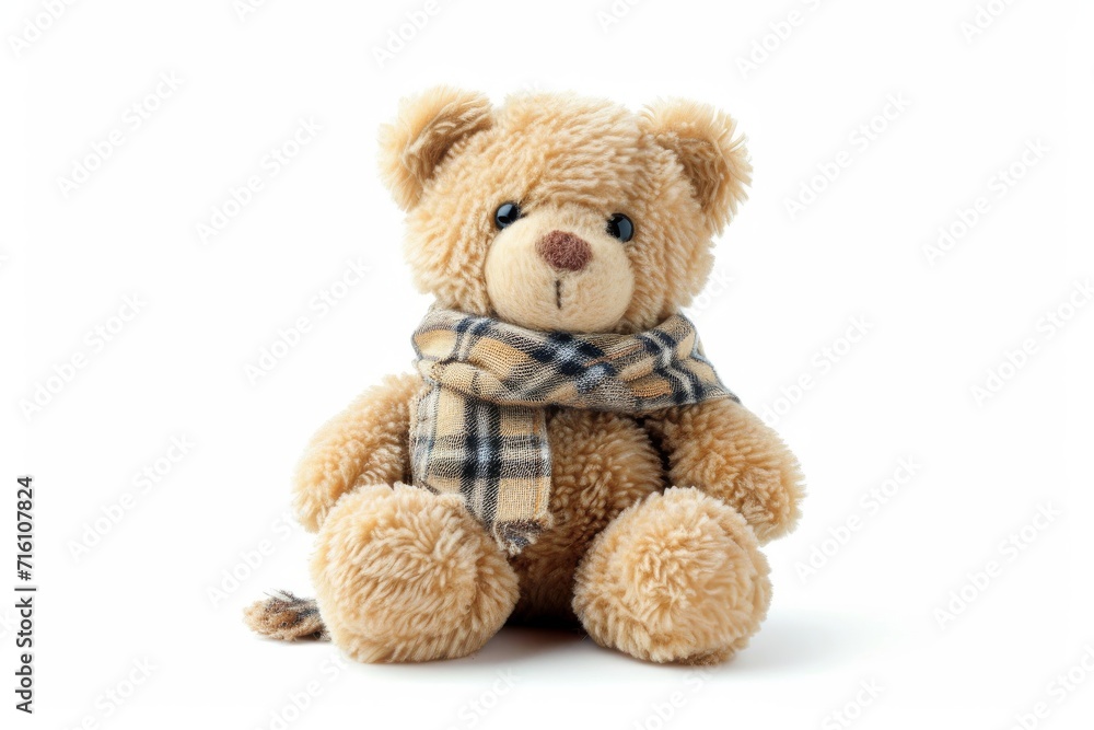 Isolated teddy bear on white background