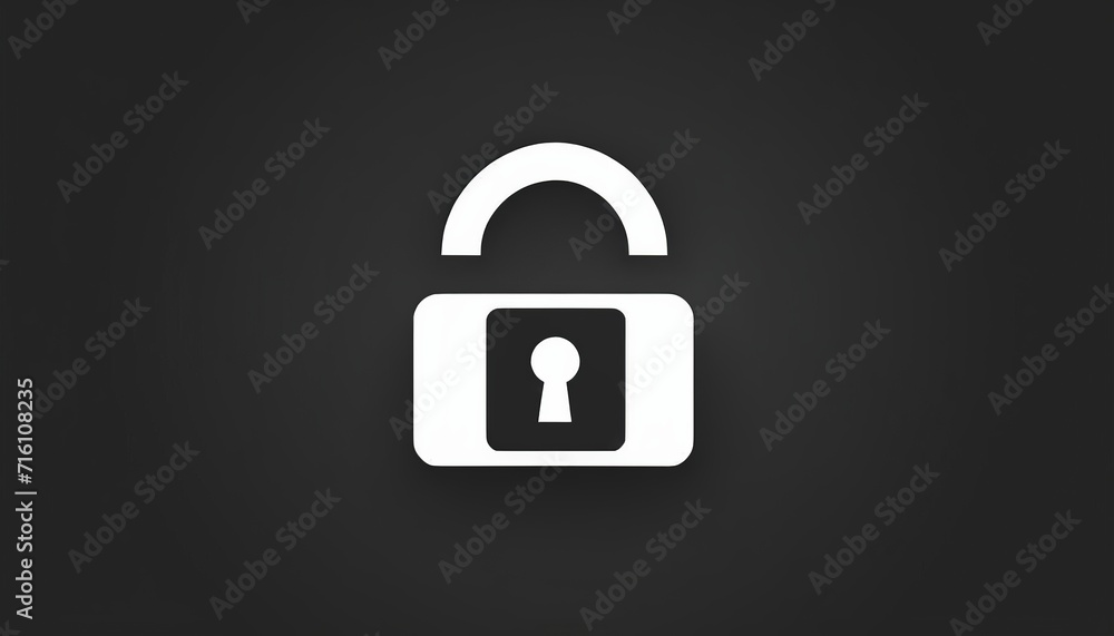 Stylish Vector Illustration of a Lock Icon Stylish Vector Illustration of a Lock Icon