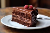 Cake made with chocolate