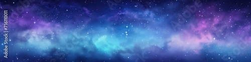 Canvas Print Watercolor Galaxy background with realistic nebula and shining stars