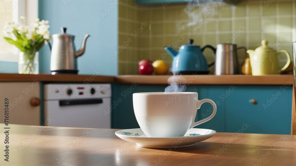 cup of tea on a table cup of tea on a table