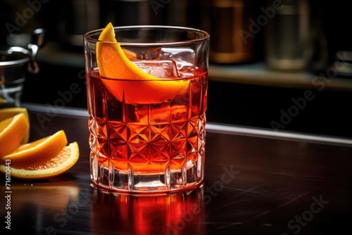 The Negroni, a popular Italian cocktail photo