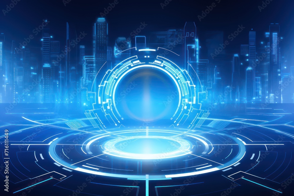 Digital technology background. Network connection dots and lines. Futuristic background for presentation design. Generative AI Digital technology background. Network connection dots and lines. Futuristic background for presentation design. Generative AI