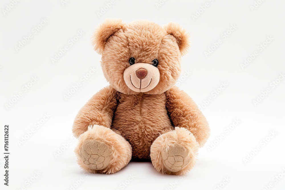 Fototapeta premium Cute teddy doll isolated on white background