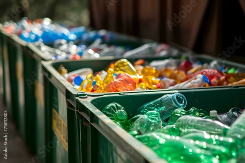 Assorted recyclables sorted in recycling bins, illustrating the importance of waste segregation for recycling programs