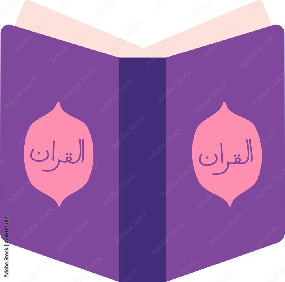 Quran Vector Illustration, Quran Islam Holy Book