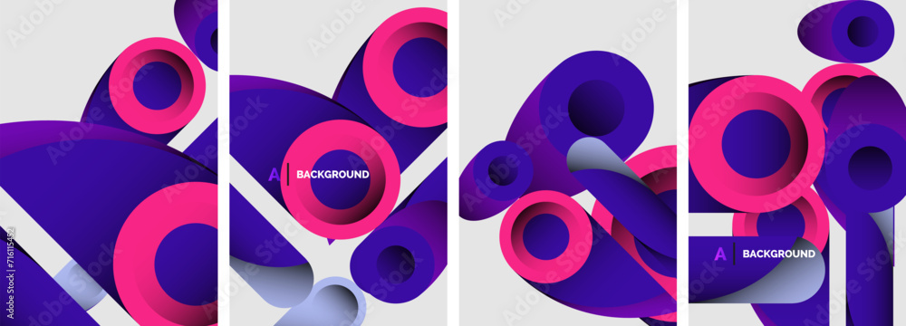 Abstract round shapes and circles poster designs. Vector illustration For Wallpaper, Banner, Background, Card, Book Illustration, landing page Abstract round shapes and circles poster designs. Vector illustration For Wallpaper, Banner, Background, Card, Book Illustration, landing page
