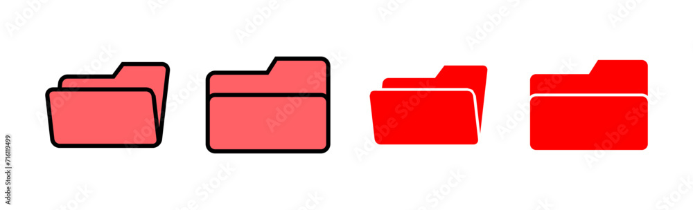 Folder icon set illustration. folder sign and symbol Folder icon set illustration. folder sign and symbol