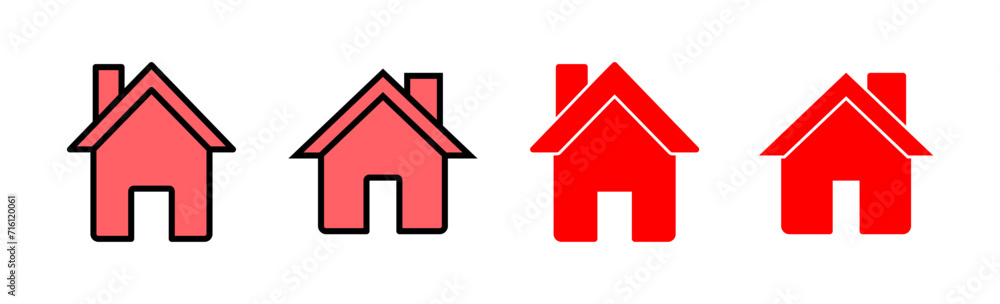 Home icon set illustration. House sign and symbol Home icon set illustration. House sign and symbol