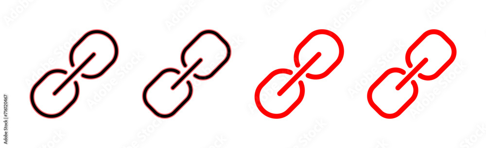 Link icon set illustration. Hyperlink chain sign and symbol Link icon set illustration. Hyperlink chain sign and symbol