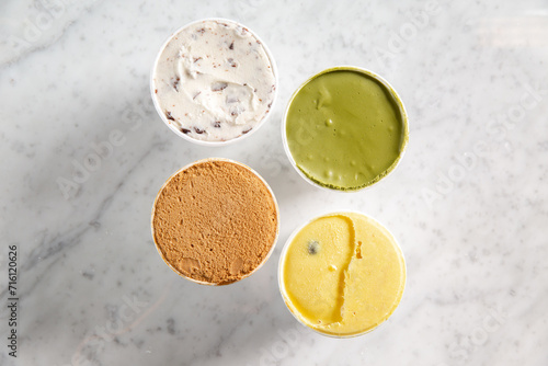 Four ice cream pints