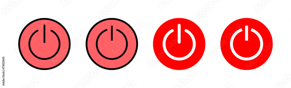 Power icon set illustration. Power Switch sign and symbol. Electric power Power icon set illustration. Power Switch sign and symbol. Electric power