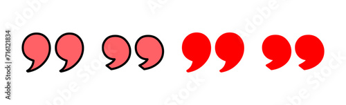 Quote icon set illustration. Quotation mark sign and symbol