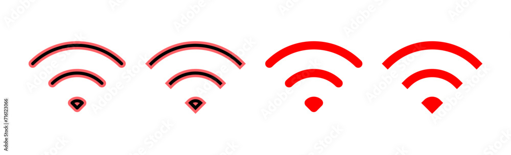 Wifi icon set illustration. signal sign and symbol. Wireless icon Wifi icon set illustration. signal sign and symbol. Wireless icon