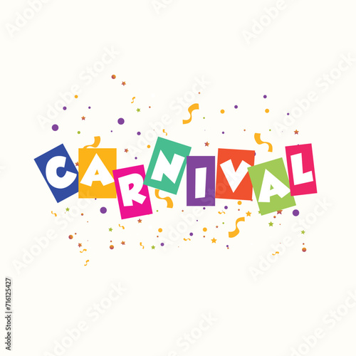 Happy Carnival Party Social Media Post Illustration