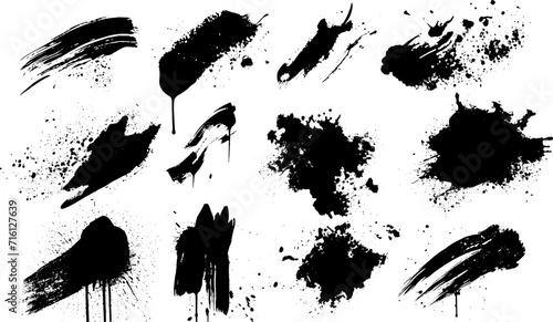 Set of grunge banners.Grunge backgrounds
