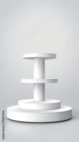  3D realistic podium for your product showcase. Blank Vector 3d illustration