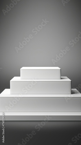  3D realistic podium for your product showcase. Blank Vector 3d illustration © NabilBin