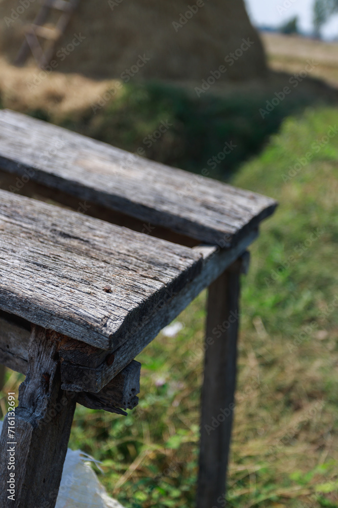 Naklejka premium Please use old, decayed wood