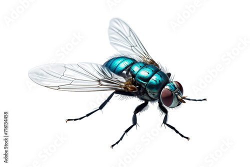 a fly with a fly on its face, Isolated on transparent PNG background, Generative ai © anita