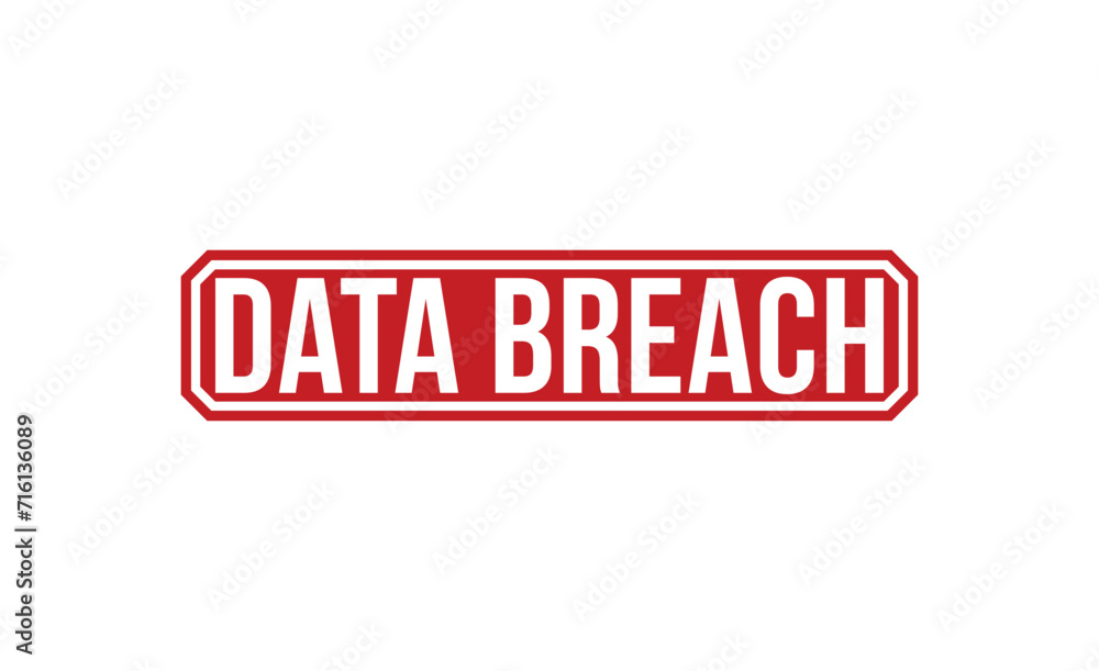 Data Breach Red Rubber Stamp vector design. Data Breach Red Rubber Stamp vector design.