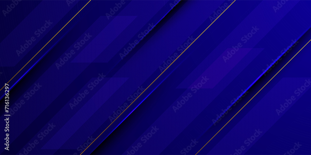 Abstract dark blue background with shadow and gold lines pattern. 3d look and cool design. Eps10 vector Abstract dark blue background with shadow and gold lines pattern. 3d look and cool design. Eps10 vector
