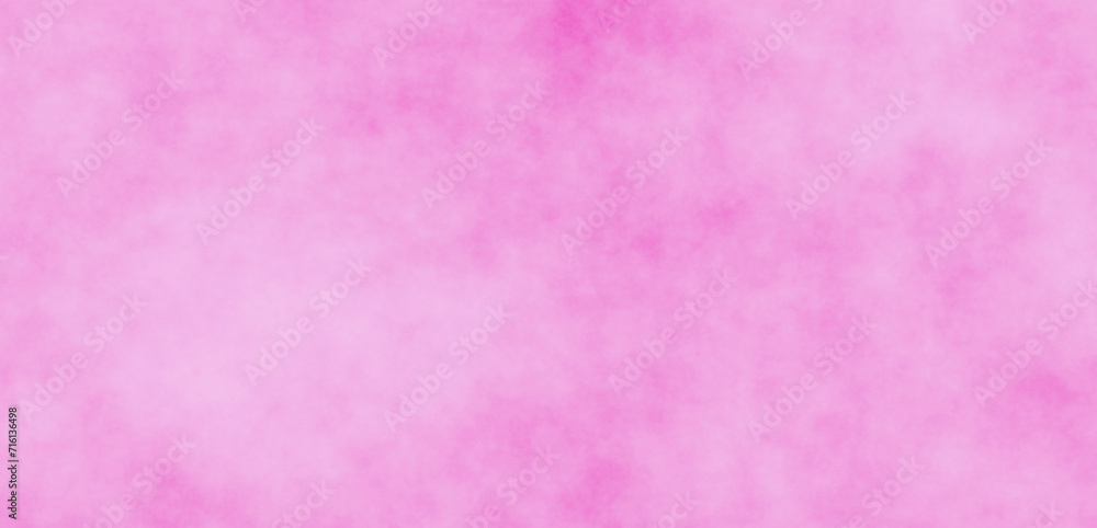 ピンク色の水彩風ぼかしの背景素材。3D（横長）