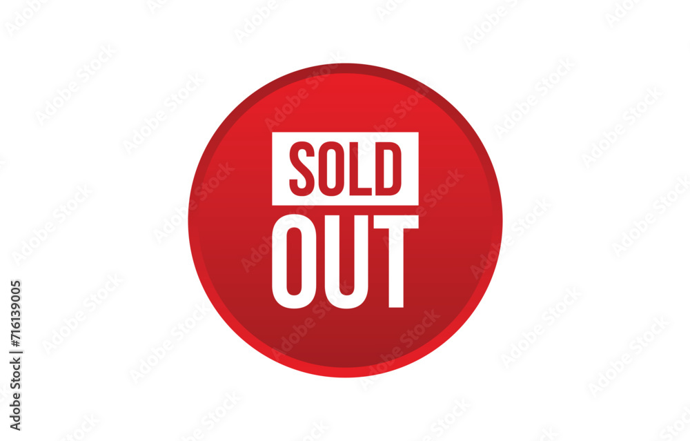 Vector illustration modern Sold out banner, Isolated web element. Vector illustration modern Sold out banner, Isolated web element.