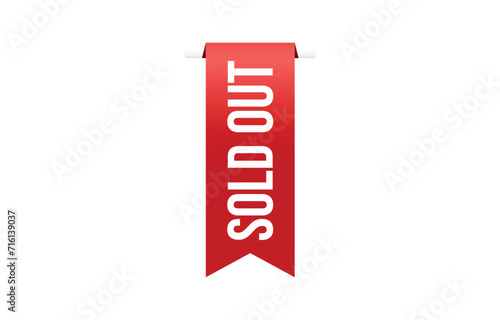 Vector illustration modern Sold out banner, Isolated web element. © ceoJAHID