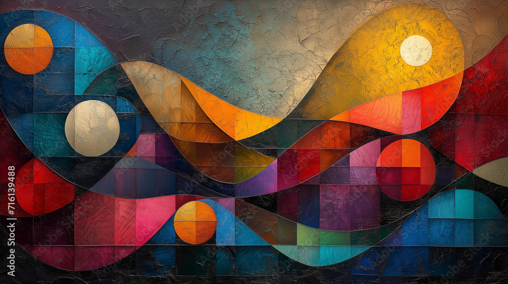 Fototapeta premium Abstract Geometric Mosaic in Color