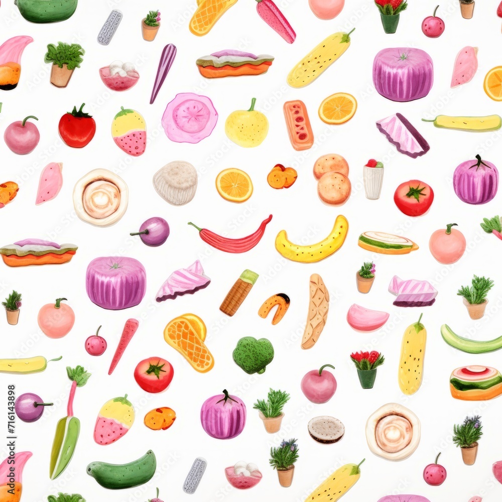 seamless pattern with fruits and vegetables seamless pattern with fruits and vegetables