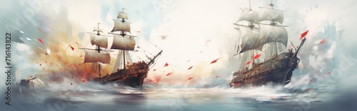 Abstract background. Pirates. Sailors and treasure hunters.