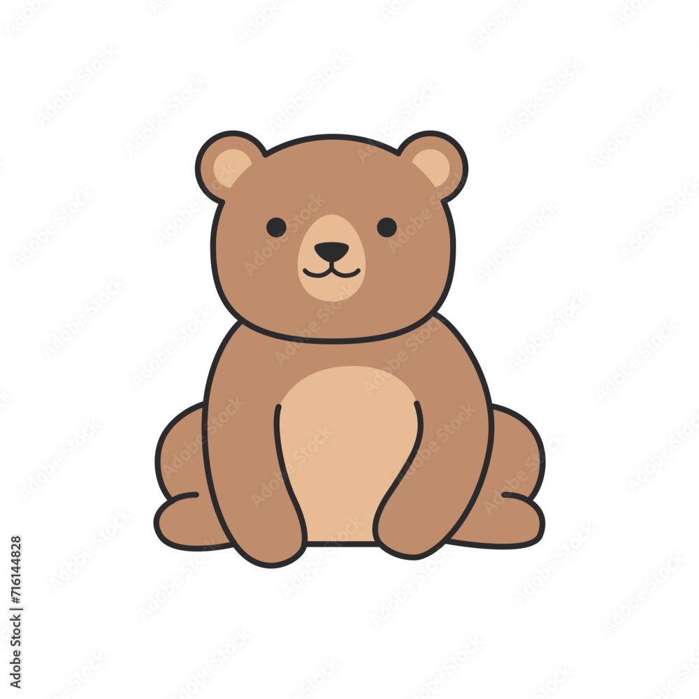 Cute teddy bear icon. Cartoon illustration of cute teddy bear vector icon for web design Cute teddy bear icon. Cartoon illustration of cute teddy bear vector icon for web design