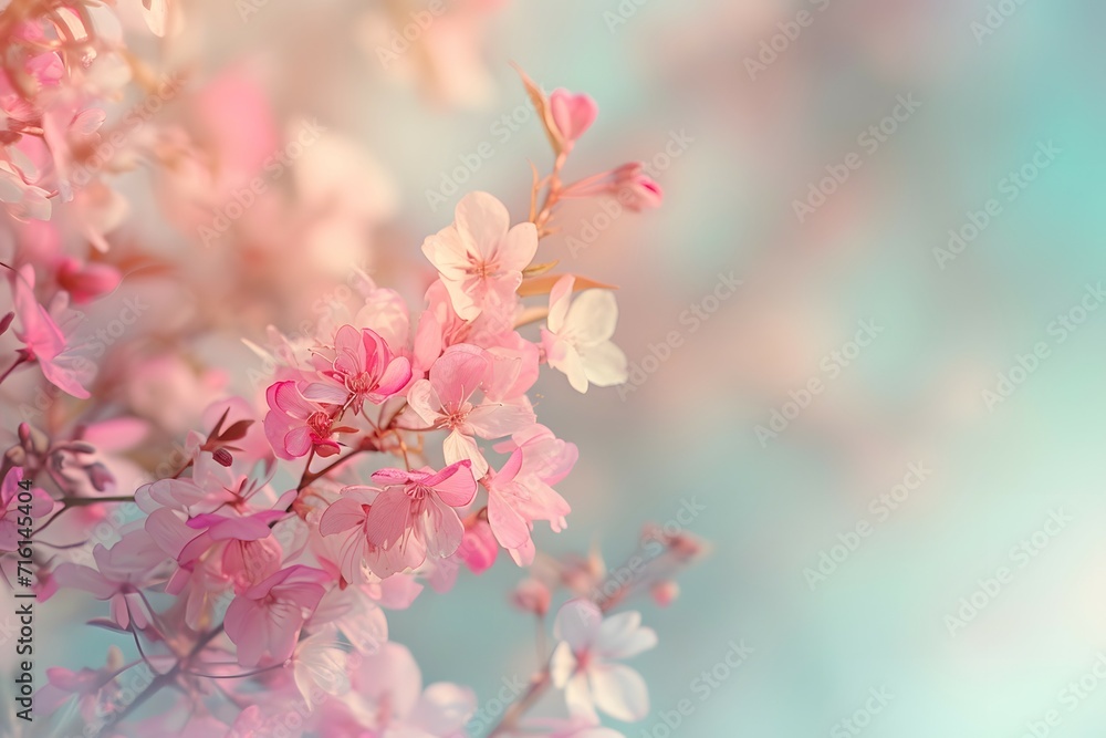 An ethereal display of delicate flowers in a dreamy pastel setting evokes a sense of calm and serenity An ethereal display of delicate flowers in a dreamy pastel setting evokes a sense of calm and serenity