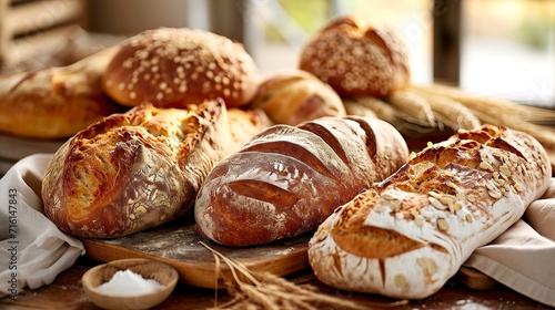 Assorted Artisan Breads Celebrating Baking Craftsmanship