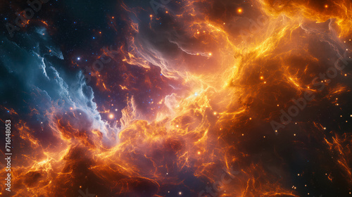  A Breathtaking Display Of Nature's Fiery Beauty In The Depths Of Outer Space