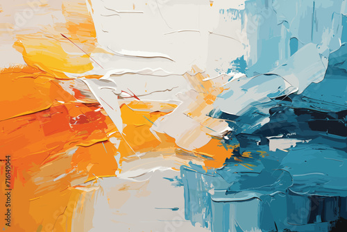 Hand drawn oil painting .Oil painting on canvas. Multi color background. Color planet. Paints with colored canvas art. Applied with a spatula by hand. 